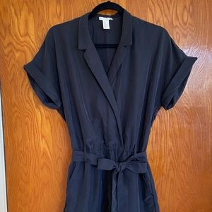 H&M Navy Blue Short Sleeve Romper